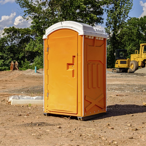 how often are the porta potties cleaned and serviced during a rental period in Little Eagle